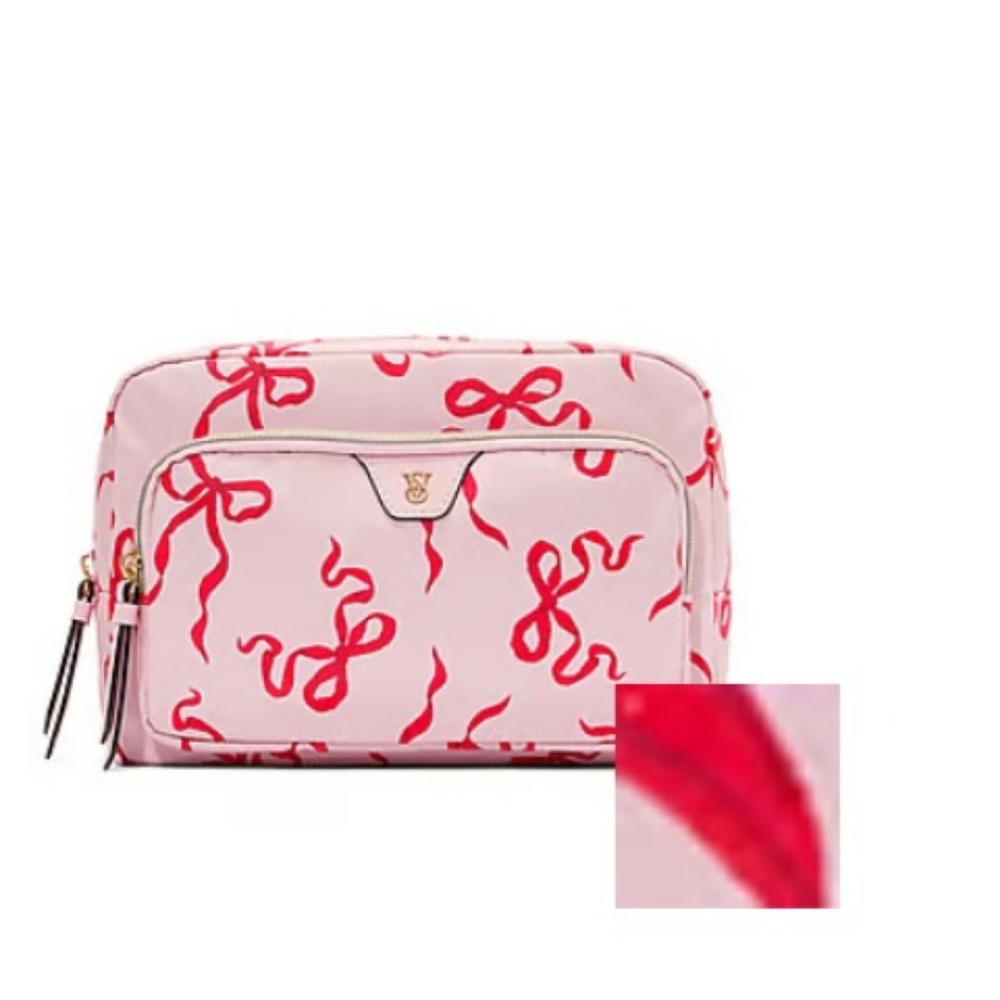 VICTORIA SECRET Pink & Red Travelers Make Up bag.